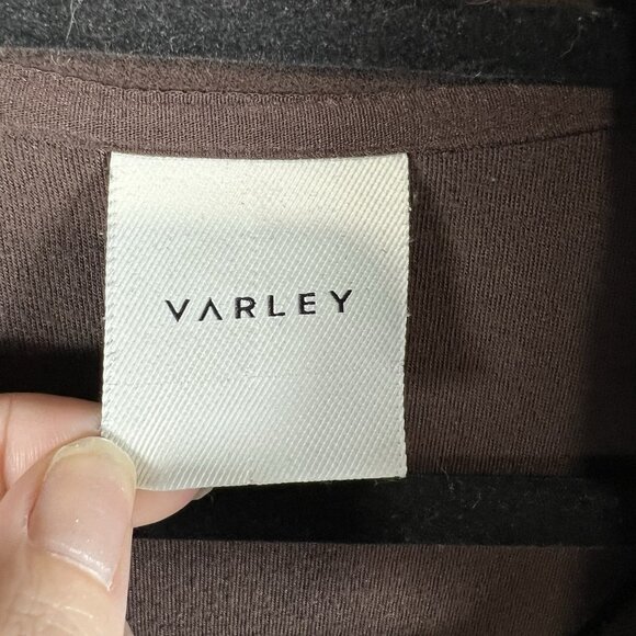 Varley Brown Roeder Half Zip Midlayer Sweat Top Women’s SMALL $138 Ath leisure - Picture 6 of 12